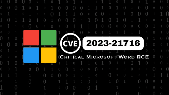Critical Microsoft Word RCE: CVE-2023-21716